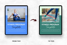 Ladystrategist 30 Page Fitness Program Template Violet Sky Editable Canva Templates instagram canva templates social media templates etsy free canva templates
