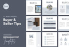 Ladystrategist 30 Real Estate Buyer and Seller Tips - Instagram Post Canva Templates instagram canva templates social media templates etsy free canva templates
