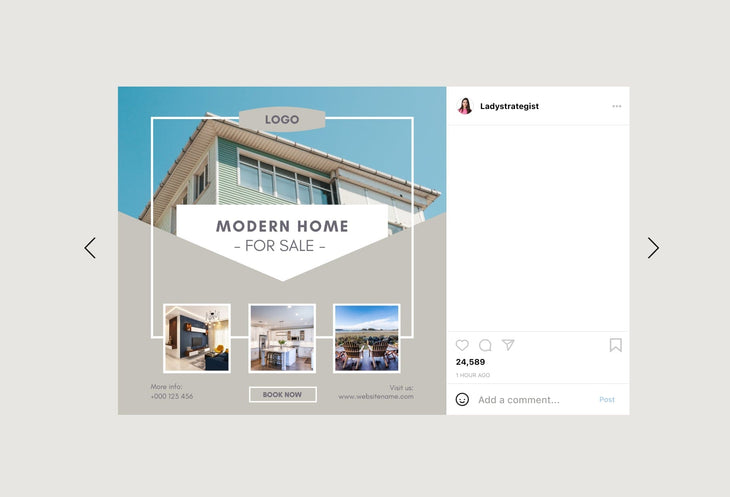 Ladystrategist 30 Real Estate Instagram Post Canva Templates instagram canva templates social media templates etsy free canva templates