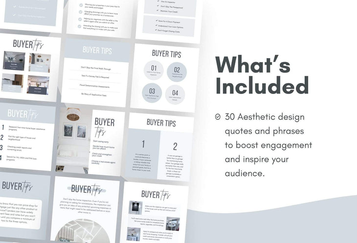 Ladystrategist 30 Real Estate Tips Seller/Buyer - Instagram Post Canva Templates instagram canva templates social media templates etsy free canva templates