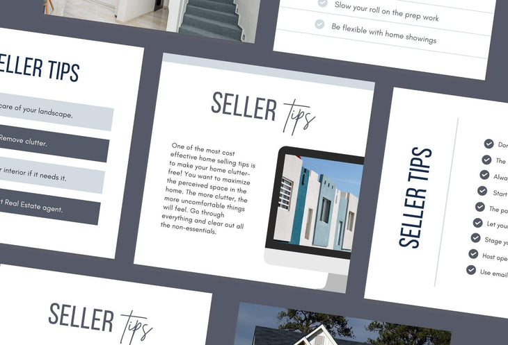 Ladystrategist 30 Real Estate Tips Seller/Buyer - Instagram Post Canva Templates instagram canva templates social media templates etsy free canva templates