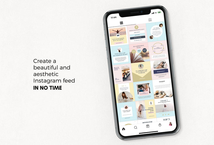 Ladystrategist 30 Self Development Instagram Post Canva Templates V2 instagram canva templates social media templates etsy free canva templates