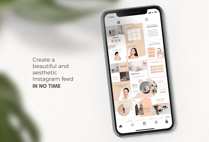 Ladystrategist 30 Skin Care Instagram Post Canva Templates instagram canva templates social media templates etsy free canva templates