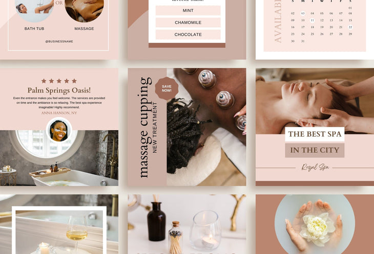 Ladystrategist 30 Spa Instagram Post Canva Templates instagram canva templates social media templates etsy free canva templates