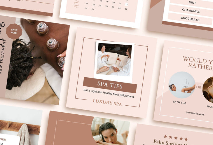Ladystrategist 30 Spa Instagram Post Canva Templates instagram canva templates social media templates etsy free canva templates
