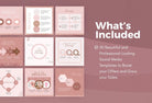 Ladystrategist 30 Step by Step Process Rose Gold Instagram Engagement Booster Post Canva Templates instagram canva templates social media templates etsy free canva templates