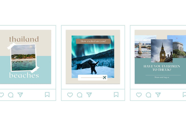 Ladystrategist 30 Travel Instagram Post Canva Templates instagram canva templates social media templates etsy free canva templates