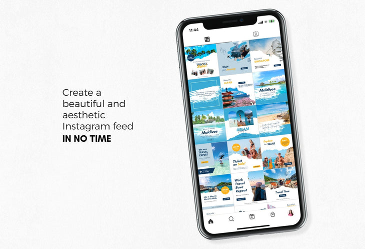 Ladystrategist 30 Travel Instagram Post Canva Templates V2 instagram canva templates social media templates etsy free canva templates