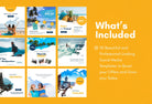 Ladystrategist 30 Travel Instagram Post Canva Templates V2 instagram canva templates social media templates etsy free canva templates