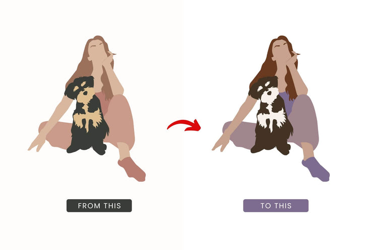 Ladystrategist 30 Unique Female Puppies Dogs Illustrations Fully Editable in Canva instagram canva templates social media templates etsy free canva templates