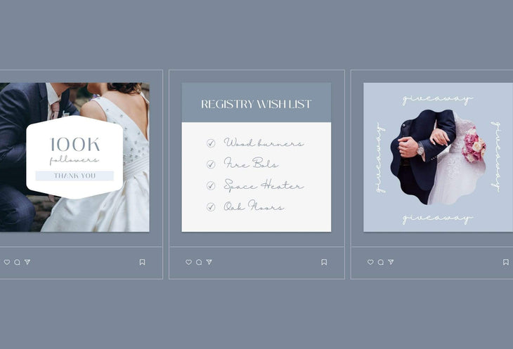 Ladystrategist 30 Wedding Instagram Post Canva Templates instagram canva templates social media templates etsy free canva templates