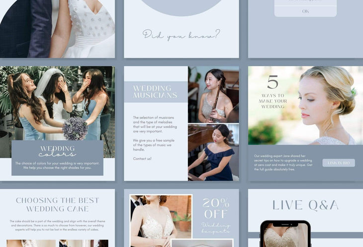 Ladystrategist 30 Wedding Instagram Post Canva Templates instagram canva templates social media templates etsy free canva templates