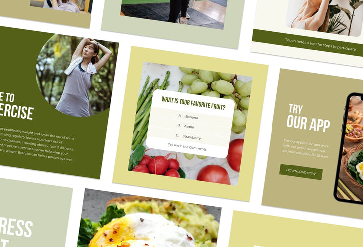 Ladystrategist 30 Weight Loss Instagram Post Canva Templates instagram canva templates social media templates etsy free canva templates