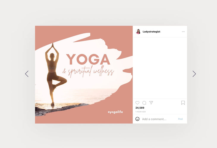 Ladystrategist 30 Yoga Instagram Post Editable Canva Templates instagram canva templates social media templates etsy free canva templates