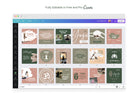 Ladystrategist 30 Yoga Instagram Post Editable Canva Templates instagram canva templates social media templates etsy free canva templates