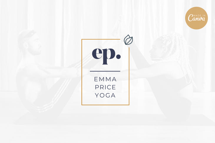 Ladystrategist Shop DIY Emma Yoga Brand Logo Canva Template instagram canva templates social media templates etsy free canva templates