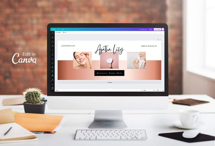 Ladystrategist Agatha Facebook Cover Canva Template instagram canva templates social media templates etsy free canva templates