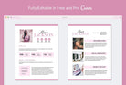 Ladystrategist Alexa Jackson Media Kit Canva Template for Influencers Rose Gold instagram canva templates social media templates etsy free canva templates