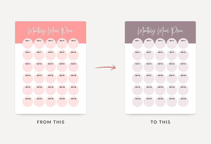 Ladystrategist American Pink Monthly Meal Plan Calendar Printable and Editable Canva Template instagram canva templates social media templates etsy free canva templates