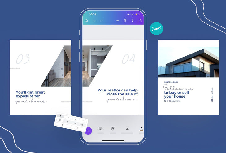 Ladystrategist Aria Real Estate 6-Page Carousel Canva Template instagram canva templates social media templates etsy free canva templates