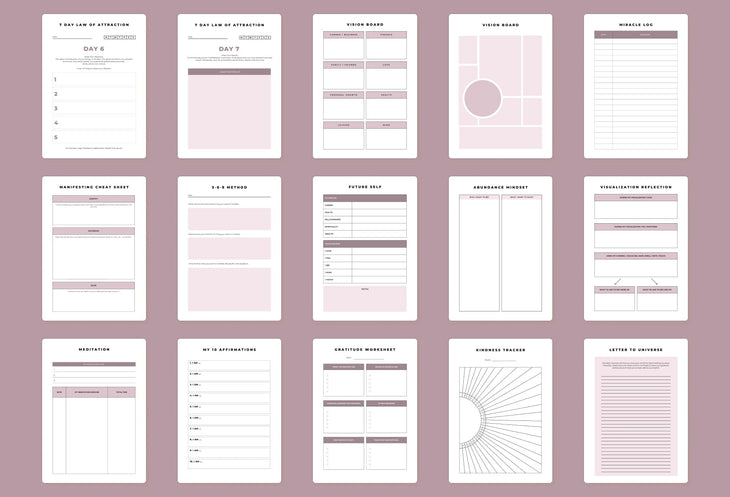 Ladystrategist Attraction Planner Canva Template instagram canva templates social media templates etsy free canva templates
