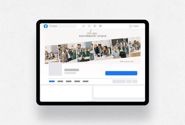 Ladystrategist Aura Facebook Cover for Photographers - Editable Canva Template instagram canva templates social media templates etsy free canva templates