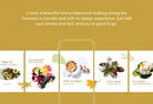 Ladystrategist Avery Food and Nutrition 6-Page Carousel Canva Template instagram canva templates social media templates etsy free canva templates