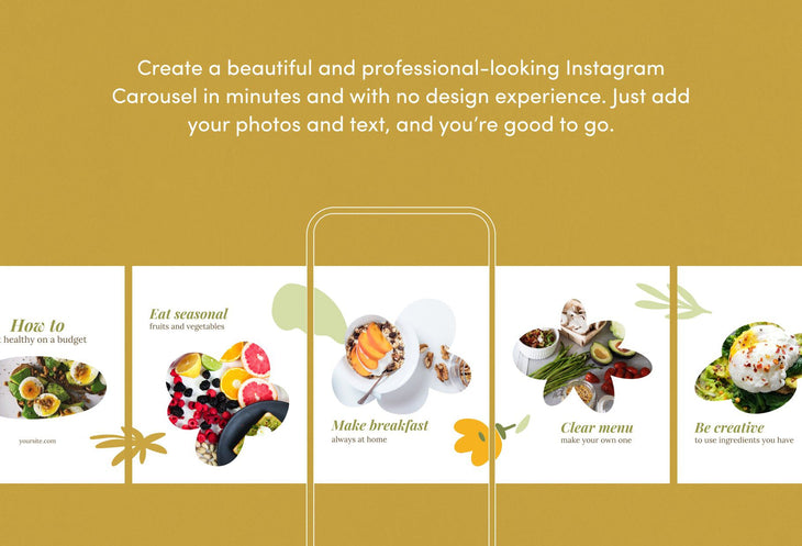 Ladystrategist Avery Food and Nutrition 6-Page Carousel Canva Template instagram canva templates social media templates etsy free canva templates