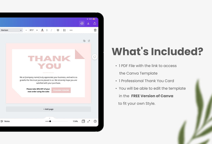 Ladystrategist Brenda Printable Thank You Card Packaging Insert Note Canva Template instagram canva templates social media templates etsy free canva templates