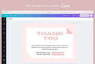 Ladystrategist Brenda Printable Thank You Card Packaging Insert Note Canva Template instagram canva templates social media templates etsy free canva templates