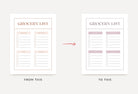 Ladystrategist Brown Sugar Grocery List Printable and Editable Canva Template instagram canva templates social media templates etsy free canva templates