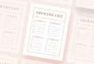 Ladystrategist Brown Sugar Grocery List Printable and Editable Canva Template instagram canva templates social media templates etsy free canva templates