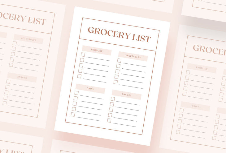 Ladystrategist Brown Sugar Grocery List Printable and Editable Canva Template instagram canva templates social media templates etsy free canva templates