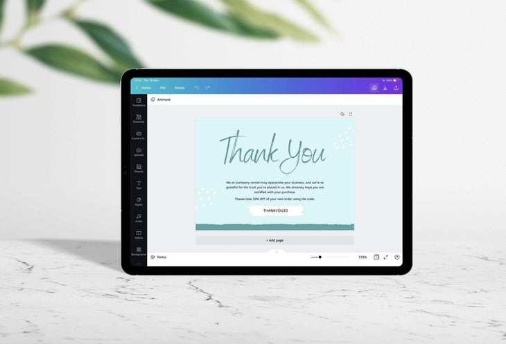 Ladystrategist Candace Printable Thank You Card Packaging Insert Note Canva Template instagram canva templates social media templates etsy free canva templates