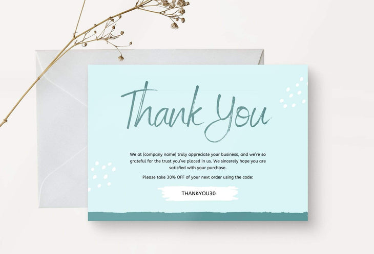 Ladystrategist Candace Printable Thank You Card Packaging Insert Note Canva Template instagram canva templates social media templates etsy free canva templates