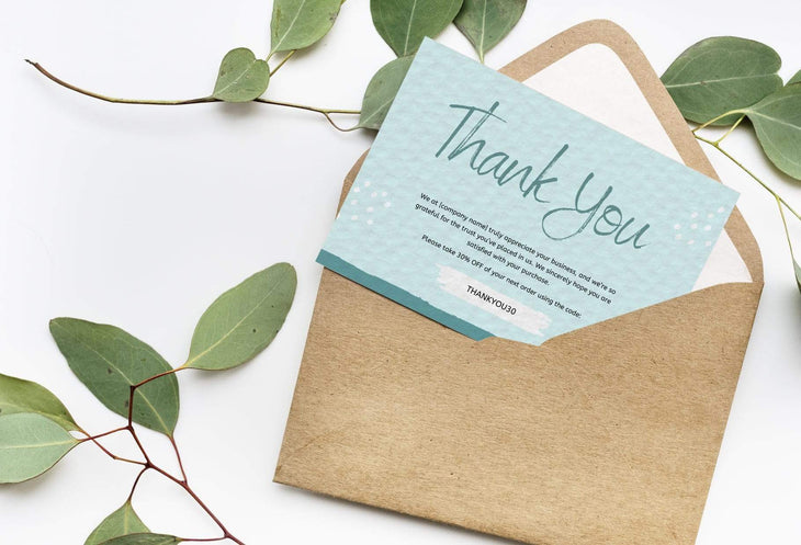 Ladystrategist Candace Printable Thank You Card Packaging Insert Note Canva Template instagram canva templates social media templates etsy free canva templates
