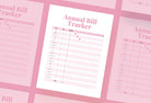 Ladystrategist Chinese Pink Annual Bill Tracker Printable and Editable Canva Template instagram canva templates social media templates etsy free canva templates