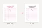Ladystrategist Chinese Pink Annual Bill Tracker Printable and Editable Canva Template instagram canva templates social media templates etsy free canva templates