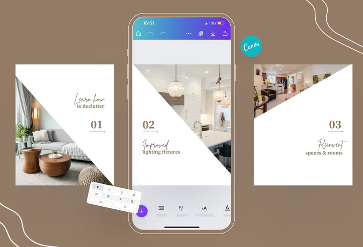 Ladystrategist Chloe Real Estate 6-Page Carousel Canva Template instagram canva templates social media templates etsy free canva templates