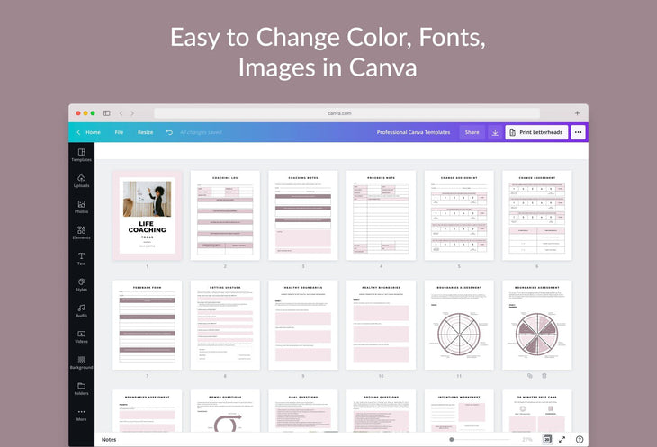 Ladystrategist Coaching Tools Canva Template instagram canva templates social media templates etsy free canva templates