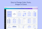 Ladystrategist Cornflower Blue Manifestation Dream Life Book Canva Template Printable and Editable instagram canva templates social media templates etsy free canva templates