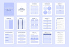 Ladystrategist Cornflower Blue Manifestation Dream Life Book Canva Template Printable and Editable instagram canva templates social media templates etsy free canva templates