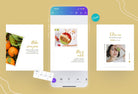 Ladystrategist Ella Food and Nutrition 6-Page Carousel Canva Template instagram canva templates social media templates etsy free canva templates