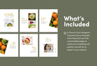 Ladystrategist Ella Food and Nutrition 6-Page Carousel Canva Template instagram canva templates social media templates etsy free canva templates