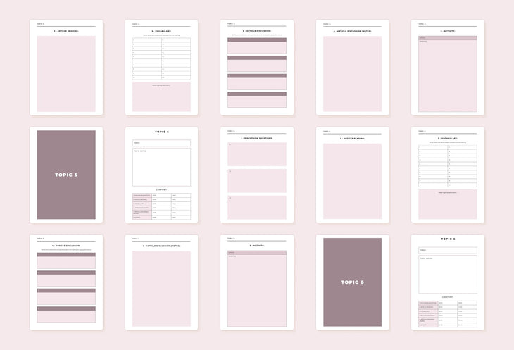 Ladystrategist English Teacher Planner Canva Template instagram canva templates social media templates etsy free canva templates