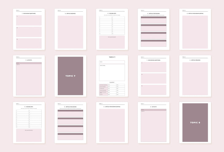 Ladystrategist English Teacher Planner Canva Template instagram canva templates social media templates etsy free canva templates