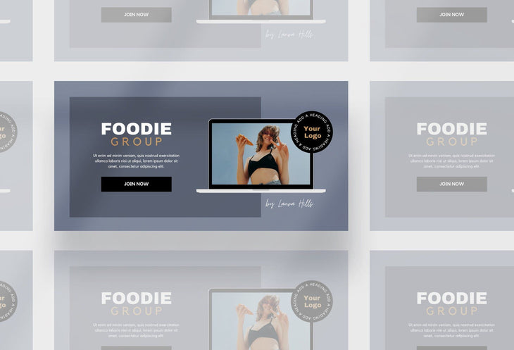 Ladystrategist Facebook Group Banner Charcoal Canva Templates instagram canva templates social media templates etsy free canva templates