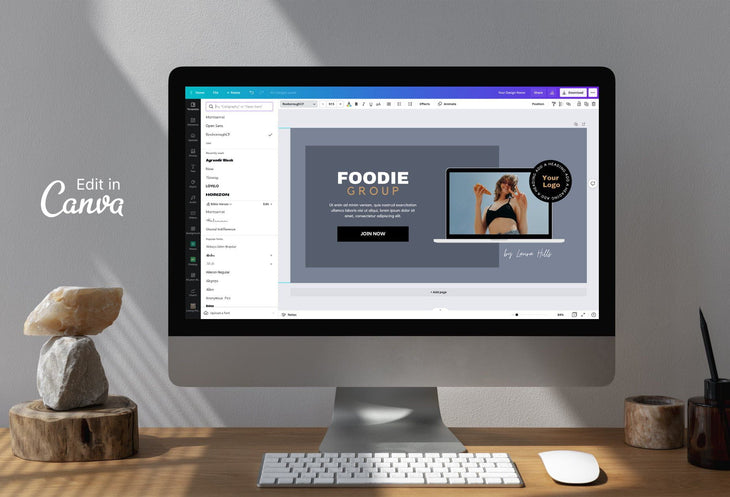 Ladystrategist Facebook Group Banner Charcoal Canva Templates instagram canva templates social media templates etsy free canva templates