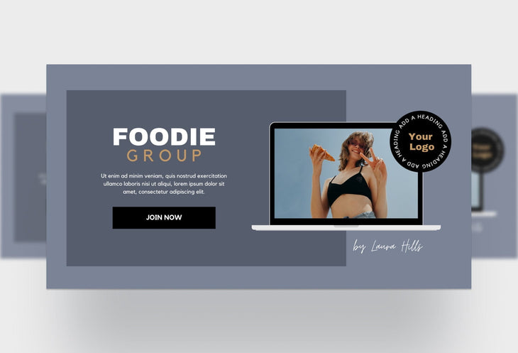 Ladystrategist Facebook Group Banner Charcoal Canva Templates instagram canva templates social media templates etsy free canva templates
