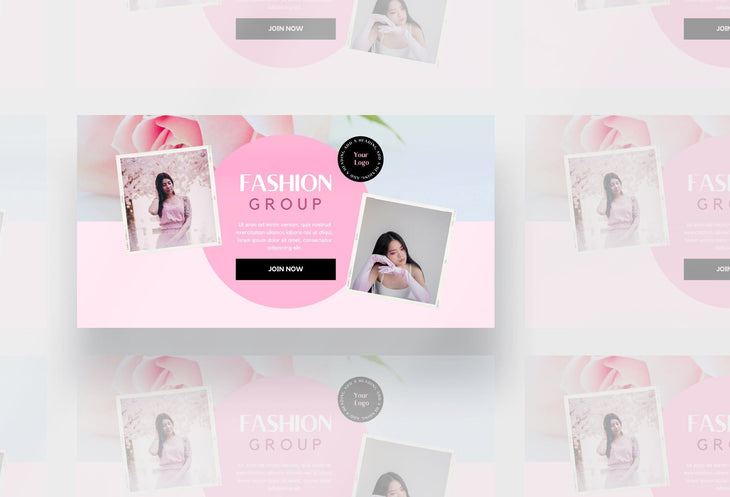 Ladystrategist Facebook Group Banner Lotus Canva Templates instagram canva templates social media templates etsy free canva templates